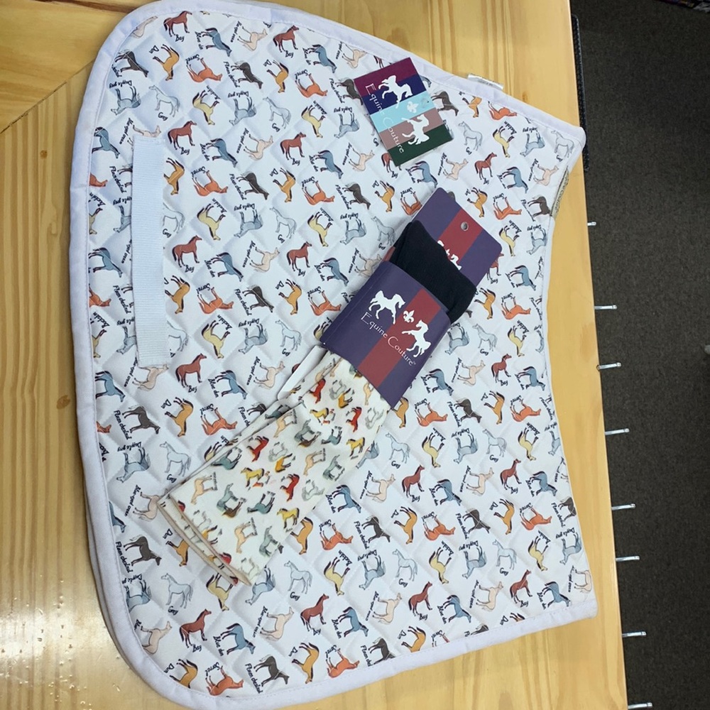 Equine Couture Horses matching pad and socks